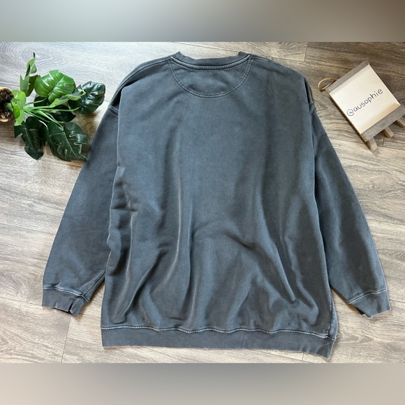 ANINE BING Revolve Distressed Designer Tyler Sweatshirt in Gray White Size XL - Picture 12 of 15